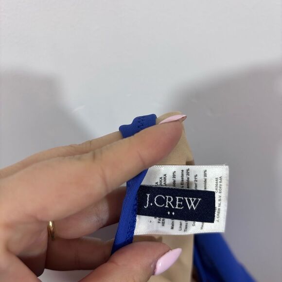 J. CREW BRILLIANT BLUE TIE SHOULDER ONE PIECE SWIMSUIT Size 2X BR591 - Picture 10 of 14